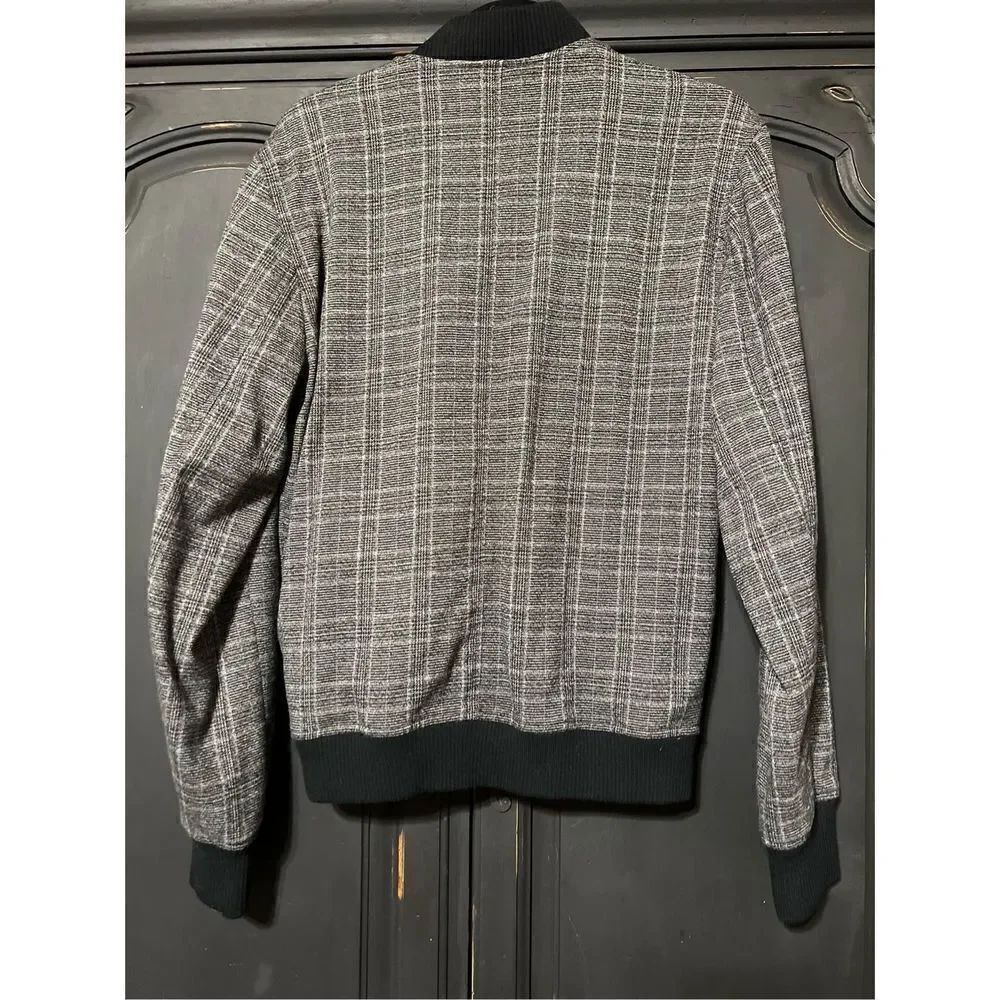 7 For All Mankind Plaid Bomber Jacket Size Medium - Picture 3 of 5